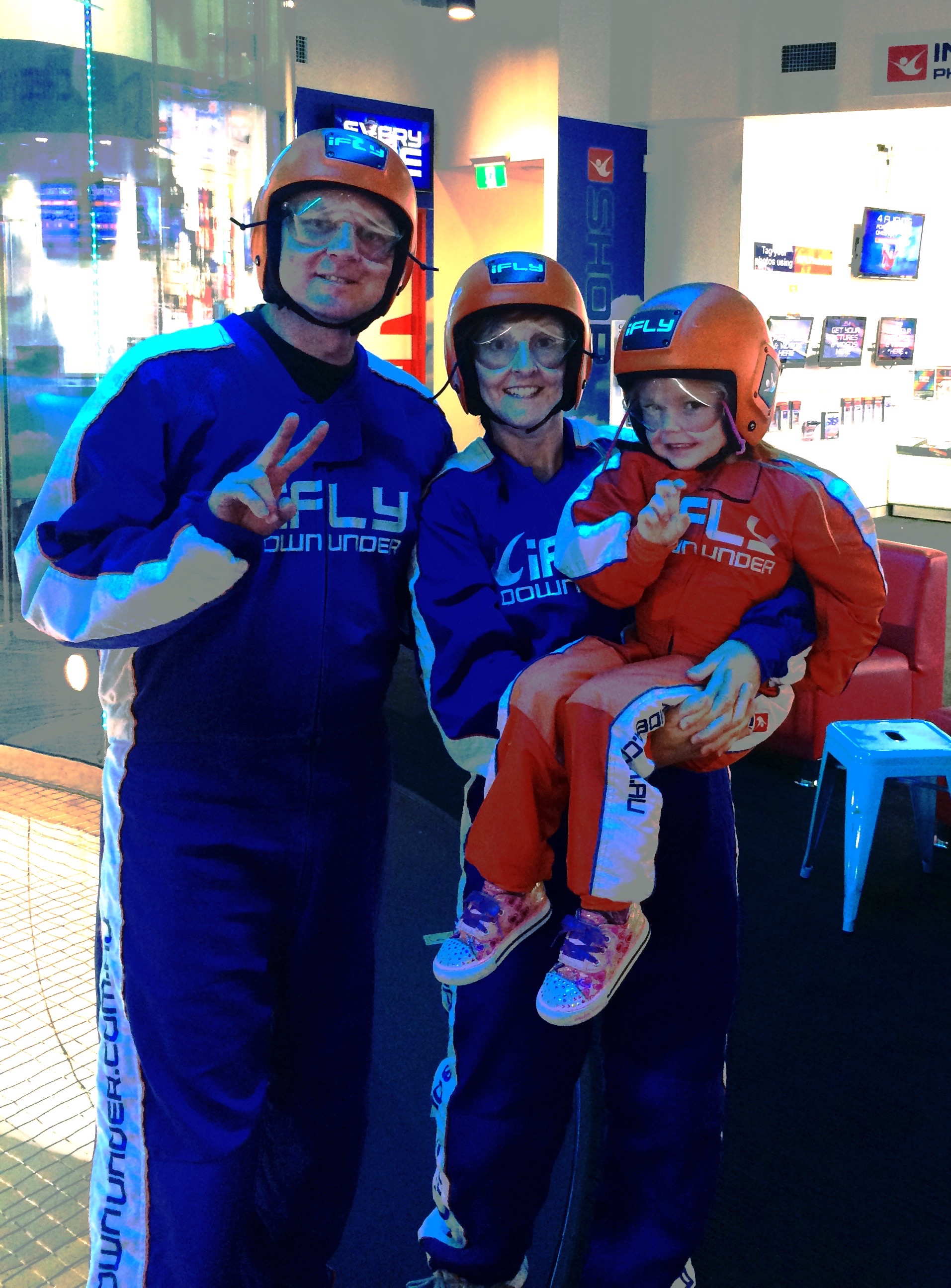 The This Life List team ready to go indoor skydiving